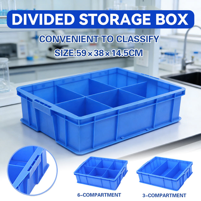 Thickened Plastic Storage Box 3/6 Compartments Storage Box for Hardware Tools