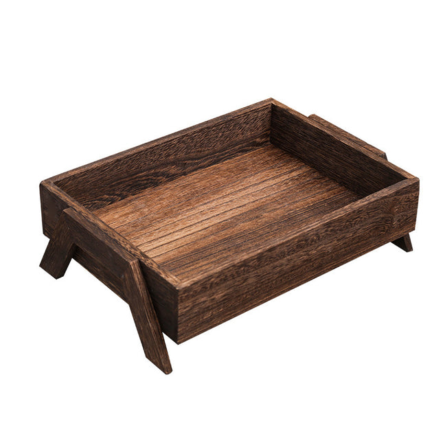 Household Small Solid Wood Tray Tea Tray Square Shapes Coffee Food Serving Tray