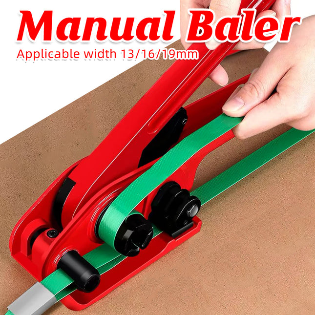 Red Strapping Tool Manual Tensioner Plastic Steel Band Packing Tightening Device