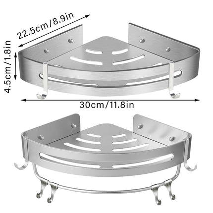 Wall Mounted Bathroom Shelf Triangle Corner Shower Storage Rack for Toiletries