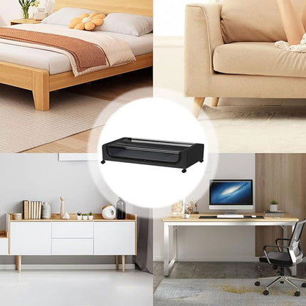 Under Bed Storage Rack Square Design with Wheels Rolling Trolley Box for Home