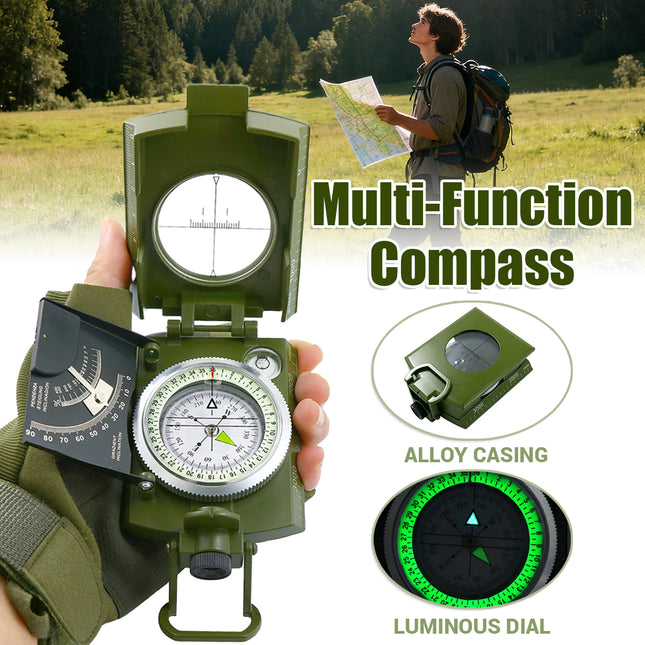 Outdoor High Precision Multi Function Compass Luminous for Hiking Camping Travel