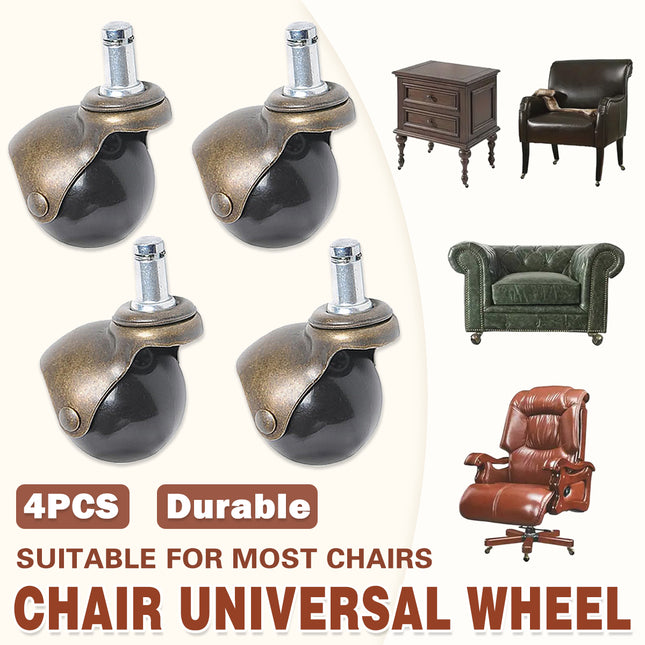 4PCS Office Chair Caster Wheels Furniture Pulley Wear Resistant Rollers Use
