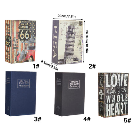 Hidden Book Safe Lock Box for Home and Office Cash Watch Document Storage