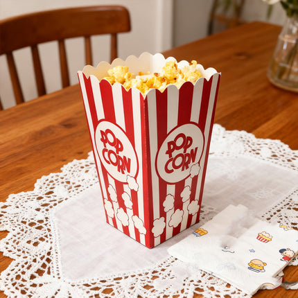 50PCS Popcorn Boxes Paperboard Greaseproof for Snack Food Serving Containers