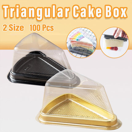 100pcs Triangle Cake Boxes for Bakery Packaging Pastry Gift Boxes for Parties