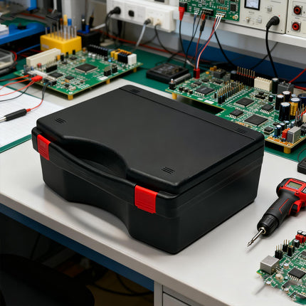 Portable plastic tool storage case feature overview - multi-functional large capacity tool box for workshops