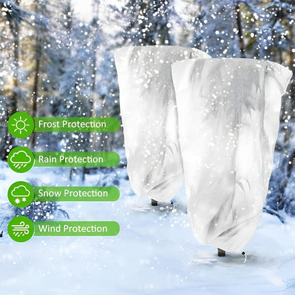 4 Sizes Winter Frost-Proof Non-Woven Plant Cover Reusable Windproof Breathable