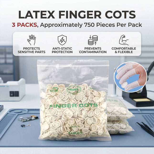 Latex Finger Covers 3 Packs About 750 Per Pack Medium