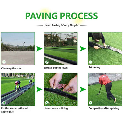 Artificial Synthetic Grass Lawn Realistic Fake Turf Garden Outdoor Decor Set