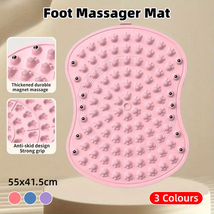 Soft TPE Foot Massage Mat Non-Slip Comfort Pad for Home Bathroom Use