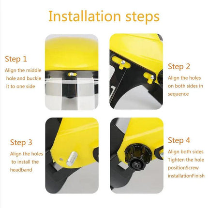 Garden Face Shield Headgear for Mowing and Outdoor Protective Use