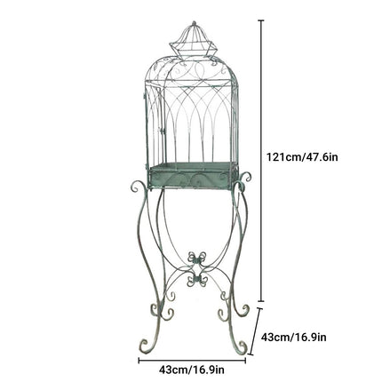 Iron Balcony Plant Stand Floor Rack Metal Garden Display Shelf Garden Decoration