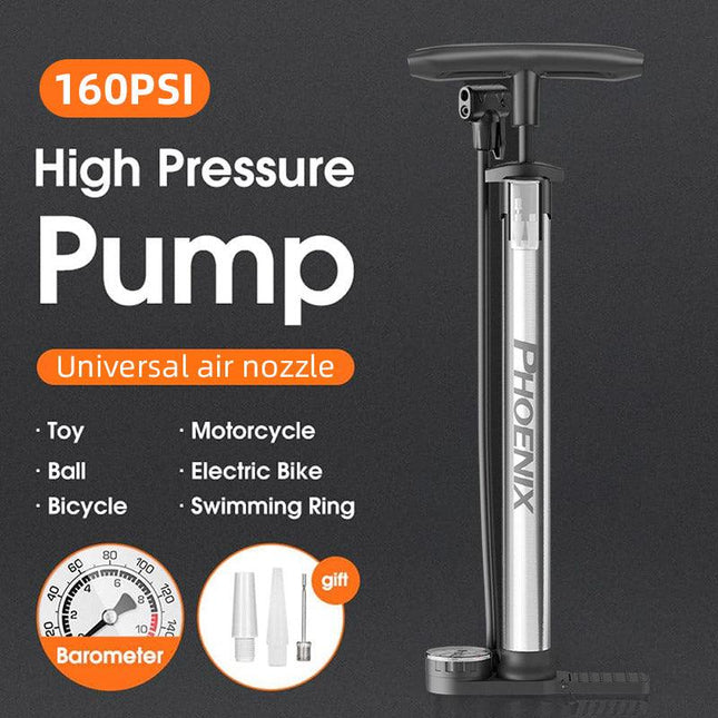 Stainless Steel Bicycle Pump Portable Home Air Pump with High Pressure for Tires