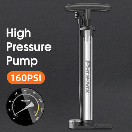 Stainless Steel Bicycle Pump Portable Home Air Pump with High Pressure for Tires