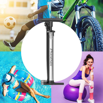 Stainless Steel Bicycle Pump Portable Home Air Pump with High Pressure for Tires
