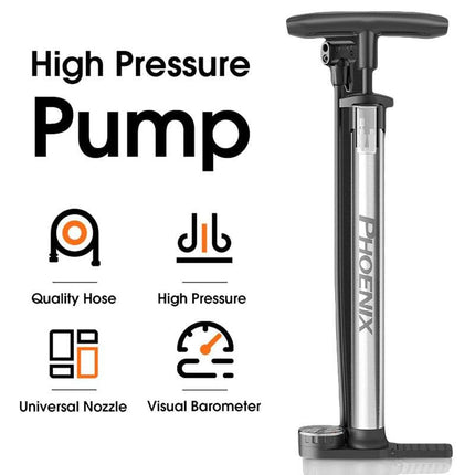 Stainless Steel Bicycle Pump Portable Home Air Pump with High Pressure for Tires