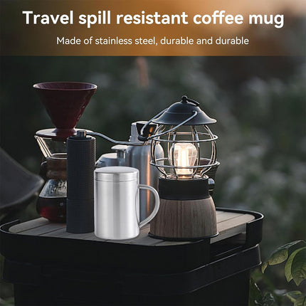 400ml Thickened Double Layer Insulated Stainless Steel Cup Portable Durable