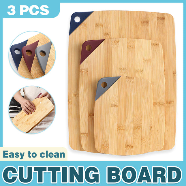 3PCS Bamboo Cutting Board Set Kitchen Chopping Boards Modern Household Cooking