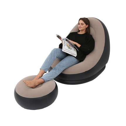 3pcs Inflatable Air Chair Seat Lazy Sofa Lounge Blow Up Ottoman Outdoor Couch