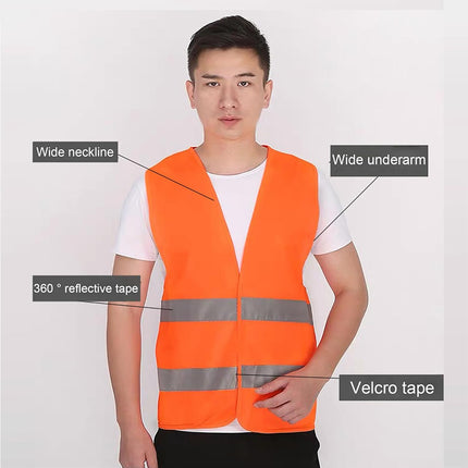 2PCS Reflective Safety Vest Lightweight High Visibility for Road Construction