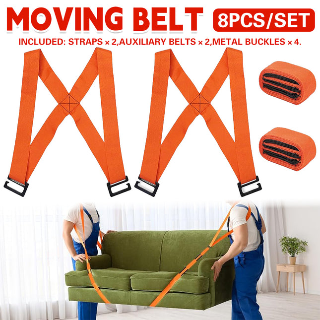 8 Pieces Household Portable Moving Straps Adjustable For Carrying Furniture