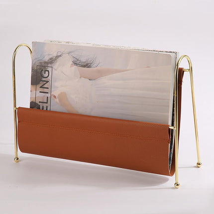 Minimalist Metal Magazine Rack Easy to Use Durable for Home Office Living Room