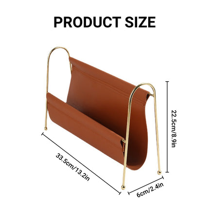 Minimalist Metal Magazine Rack Easy to Use Durable for Home Office Living Room