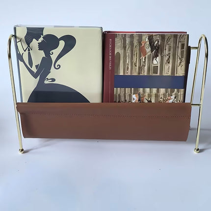 Minimalist Metal Magazine Rack Easy to Use Durable for Home Office Living Room