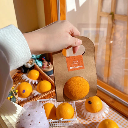50PCS Kraft Paper Packaging Box Fruit Gift Bag Single Double Handle for Party