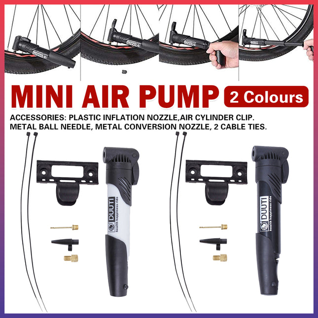 Bike Mini Air Pump Portable Bicycle Inflator for Mountain Road Bikes Cycling
