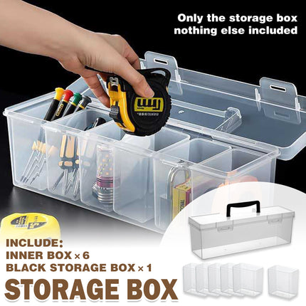 Small Parts Screw Storage Box Transparent Organizer Portable Hardware Toolbox