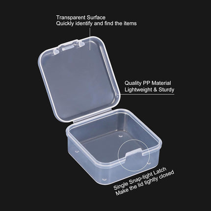 100PCS Transparent Plastic Storage Boxes Storage for jewelry Craft Beads Parts