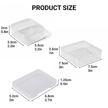 100PCS Transparent Plastic Storage Boxes Storage for jewelry Craft Beads Parts