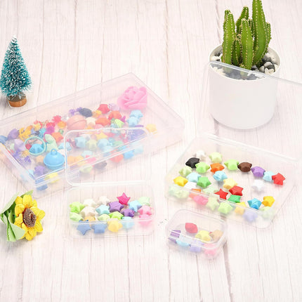 100PCS Transparent Plastic Storage Boxes Storage for jewelry Craft Beads Parts