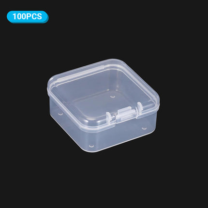 100PCS Transparent Plastic Storage Boxes Storage for jewelry Craft Beads Parts