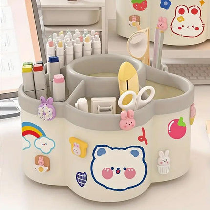 Spinning Pen Holder Desktop Organizer Rotating Pen Container for Office Use