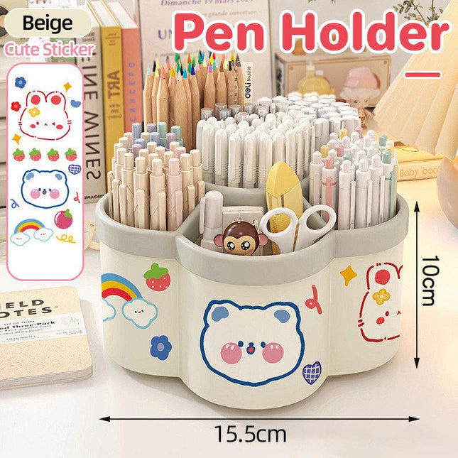 Spinning Pen Holder Desktop Organizer Rotating Pen Container for Office Use