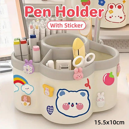 Spinning Pen Holder Desktop Organizer Rotating Pen Container for Office Use