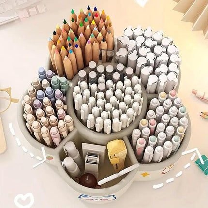 Spinning Pen Holder Desktop Organizer Rotating Pen Container for Office Use