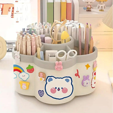 Spinning Pen Holder Desktop Organizer Rotating Pen Container for Office Use