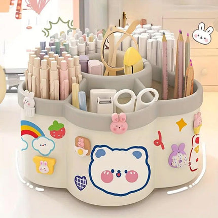 Spinning Pen Holder Desktop Organizer Rotating Pen Container for Office Use