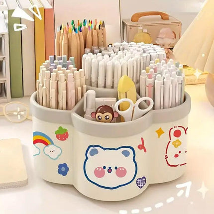 Spinning Pen Holder Desktop Organizer Rotating Pen Container for Office Use