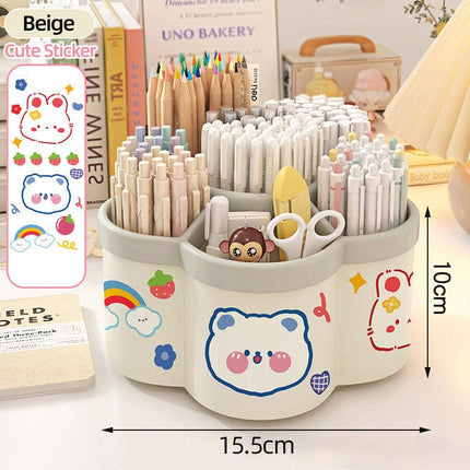 Spinning Pen Holder Desktop Organizer Rotating Pen Container for Office Use
