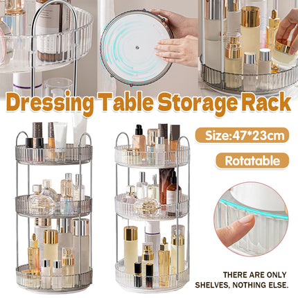 Rotating Vanity Storage Rack 360 Degree Cosmetic Organizer For Makeup Beauty