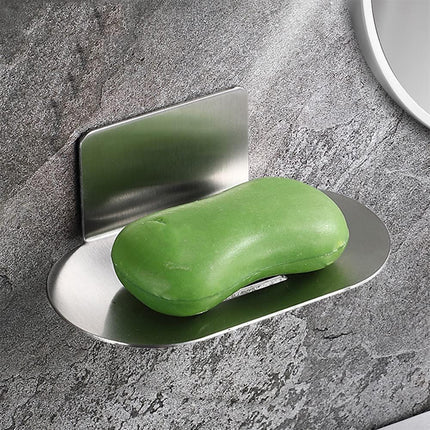 Stainless Steel Soap Dish Bathroom Soap Box Wall Mounted Rack Hanger for Shower