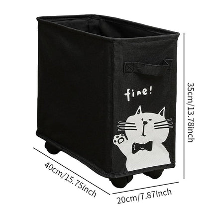 Storage Basket with Wheels Clip On Storage Organizer for Home and Office Use
