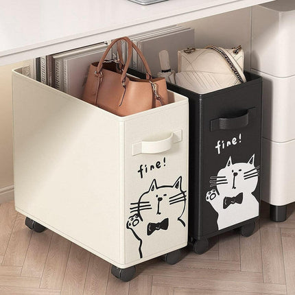 Storage Basket with Wheels Clip On Storage Organizer for Home and Office Use