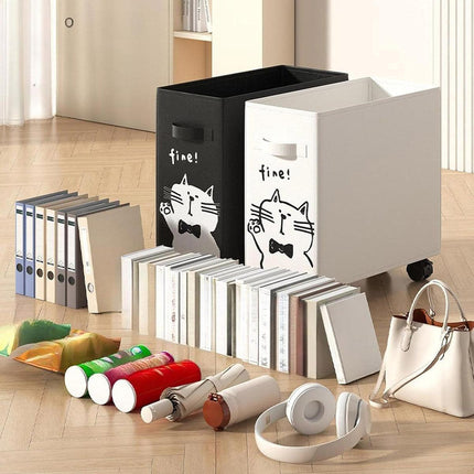 Storage Basket with Wheels Clip On Storage Organizer for Home and Office Use