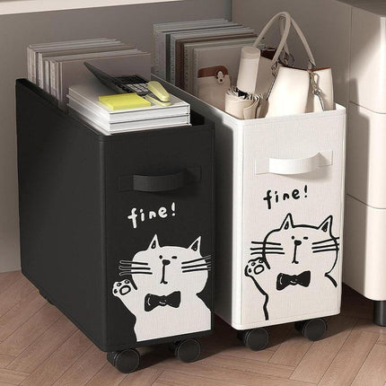 Storage Basket with Wheels Clip On Storage Organizer for Home and Office Use